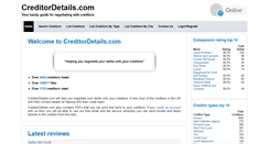 Desktop Screenshot of creditordetails.com